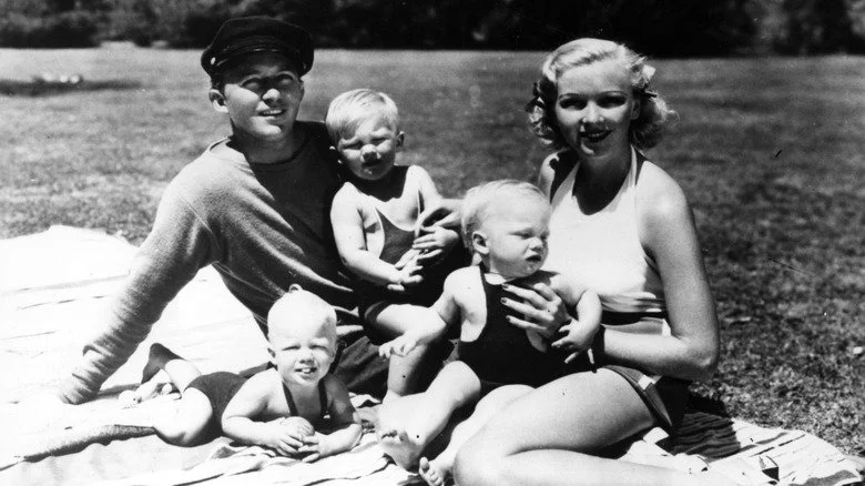 Bing Crosby avec sa femme et ses fils