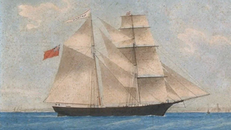 Tableau du Mary Celeste alors appelé Amazon en 1861