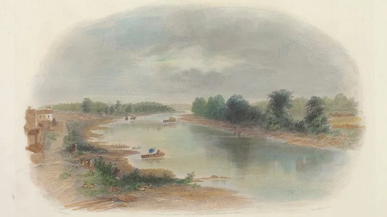 La rivière Wabash à Vincennes, Indiana