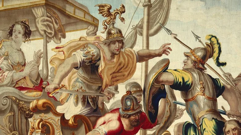 Représentation artistique de la bataille d'Actium