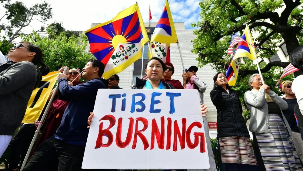 Protestation au Tibet