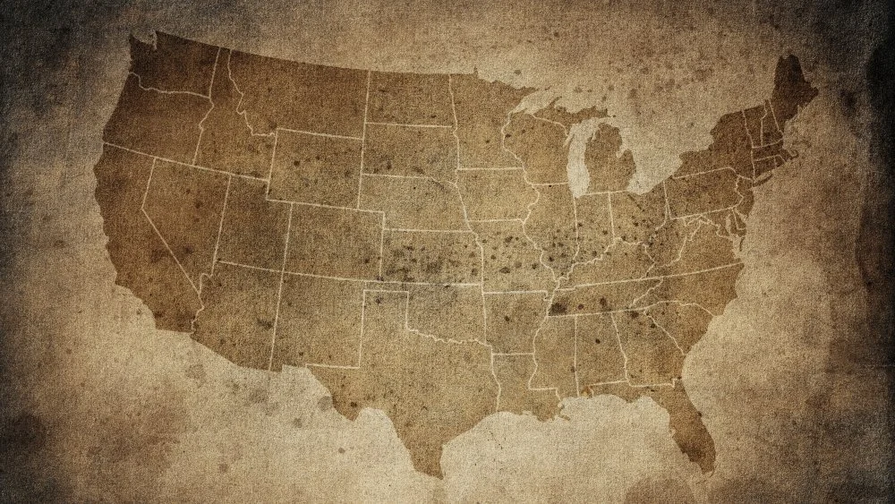 Carte du trajet de Bobbie aux États-Unis