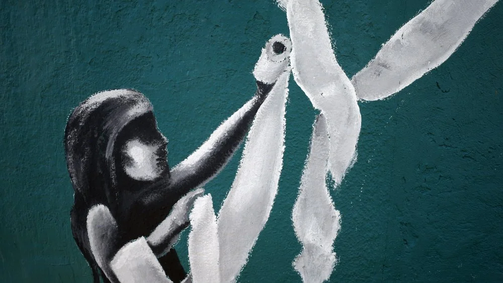 Fresque sur le papier toilette