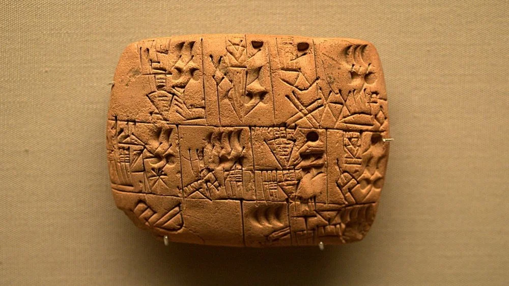 Tablette cunéiforme avec pictogrammes
