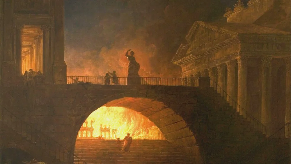 Incendie à Rome - Hubert Robert