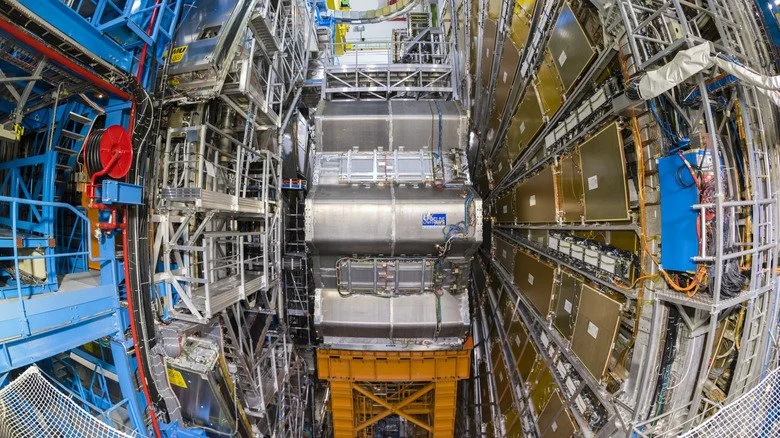 Détecteur de particules dans un collisionneur hadronique