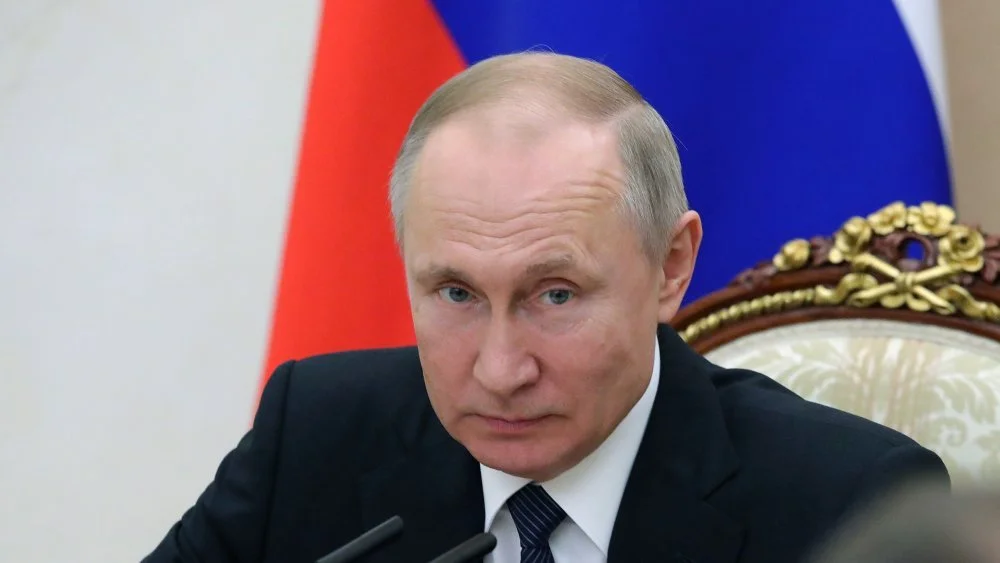 Vladimir Poutine lors d'une déclaration officielle