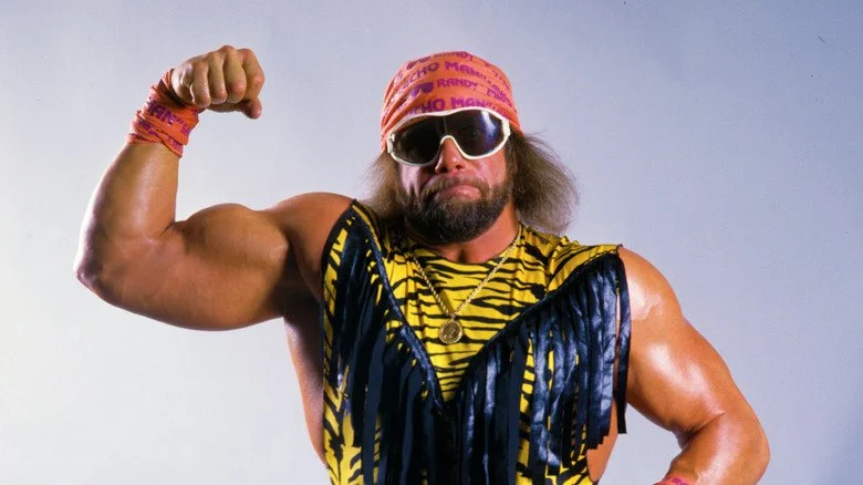 Randy Savage flexing his bicep