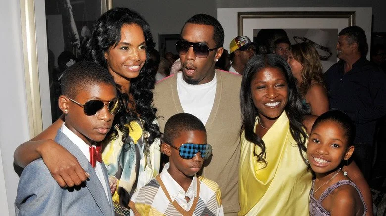 Kim Porter, P. Diddy et leurs enfants
