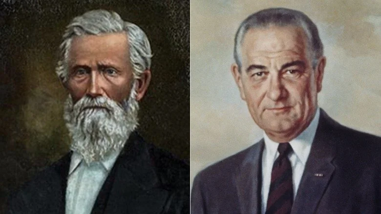 Portraits de George Washington Baines et Lyndon Johnson