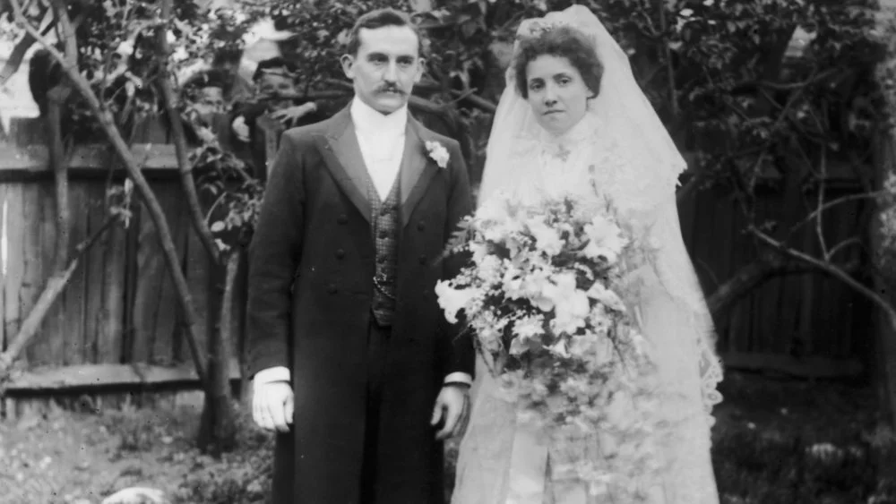 Couple de mariage dans les années 1890