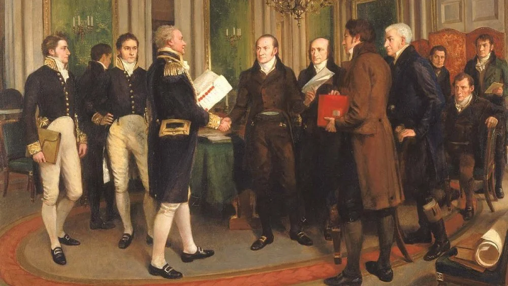 Signing the treaty of Ghent