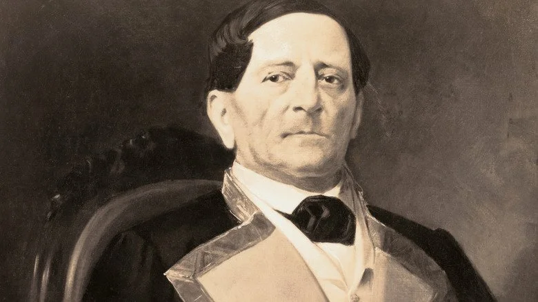 Santa Anna assis dans son fauteuil