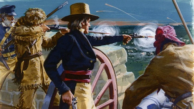 Les défenseurs de l'Alamo tirent dans la nuit