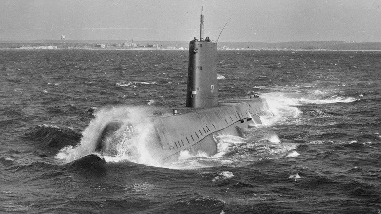 L’USS Nautilus de la Marine américaine lors d’un essai