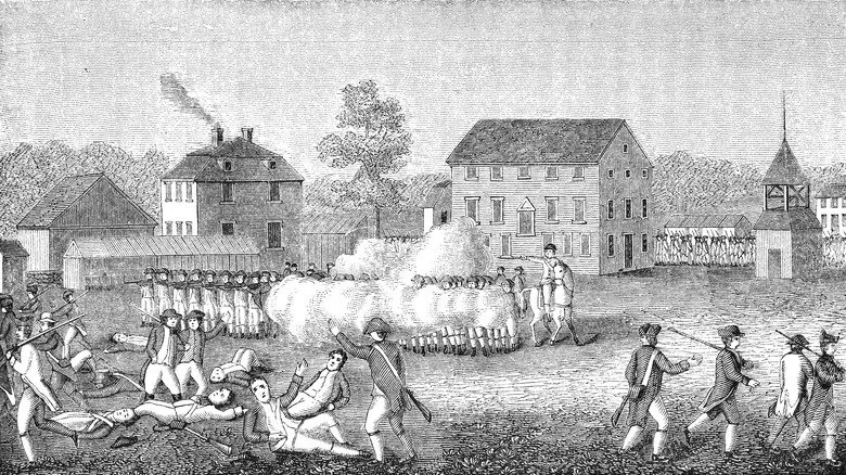 Gravure de la bataille de Lexington