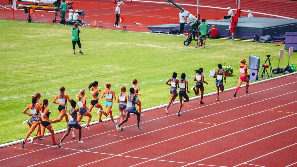 Compétition entre athlètes aux Jeux Olympiques