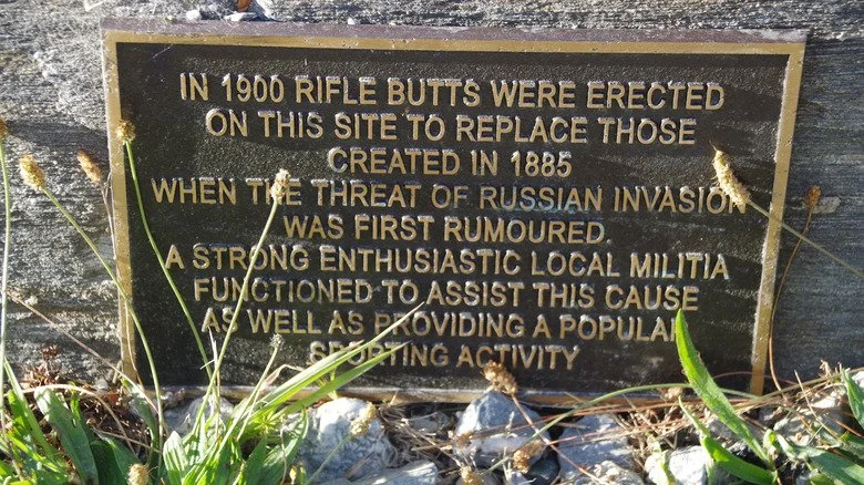 Plaque commémorative de la panique causée par l'invasion russe de la Nouvelle-Zélande