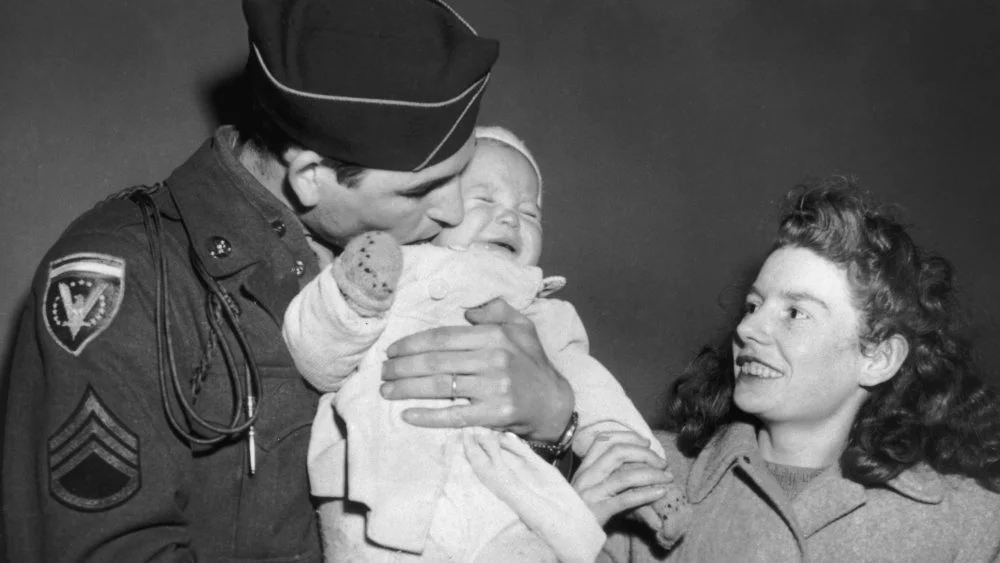 Soldat avec son fils