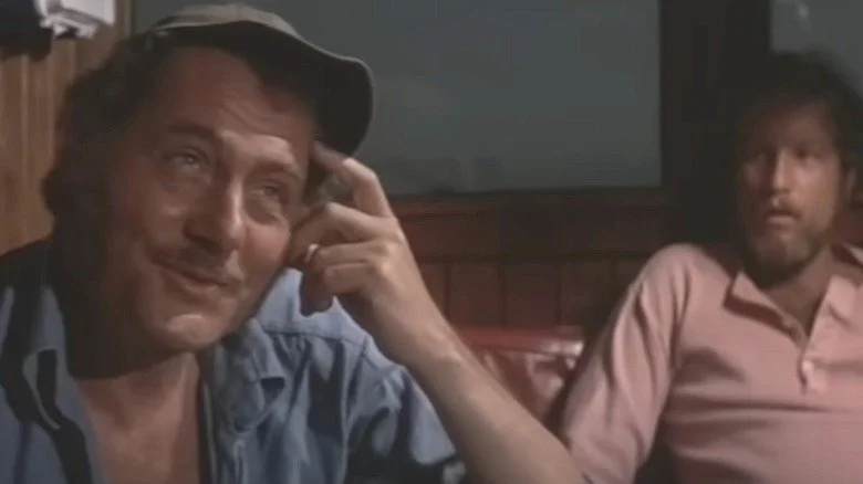 Robert Shaw et Richard Dreyfuss dans une scène des Dents de la mer