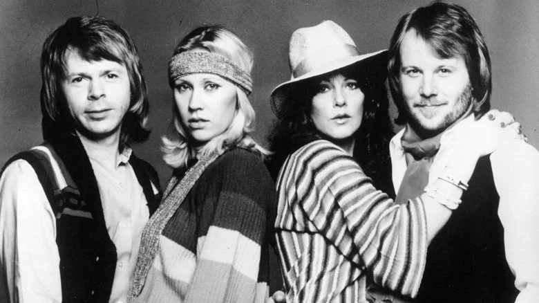 Membres du groupe ABBA photographiés vers 1978