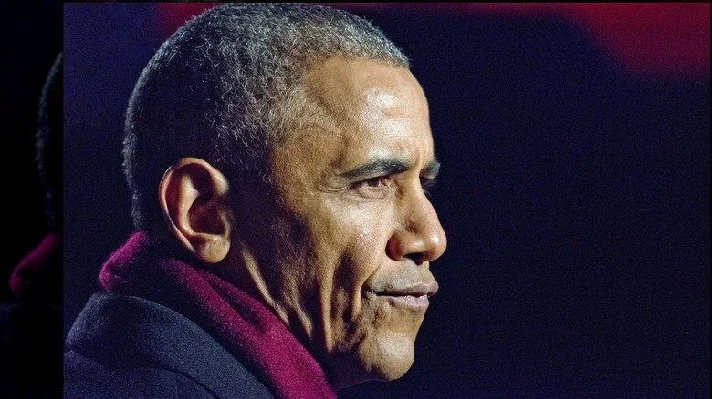 Profil de Barack Obama faisant une grimace