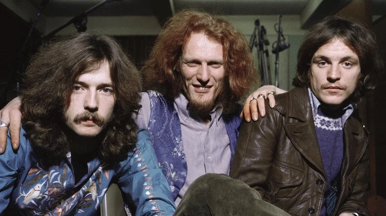 Membres du supergroupe Cream : Eric Clapton, Ginger Baker et Jack Bruce