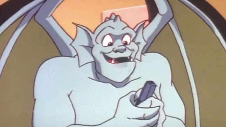 Broadway de Gargoyles tenant une arme à feu