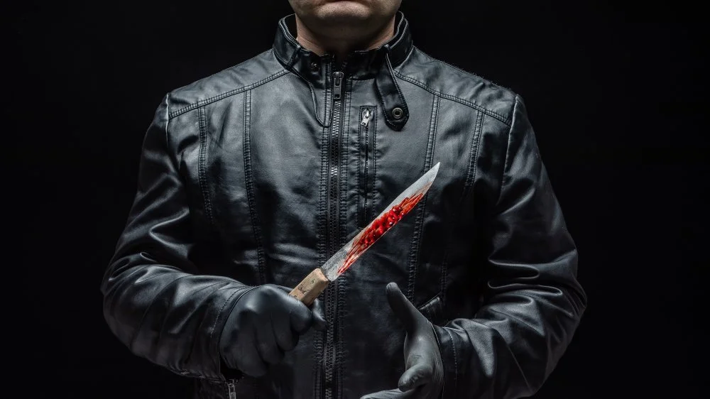 Portrait conceptuel d'un tueur en série