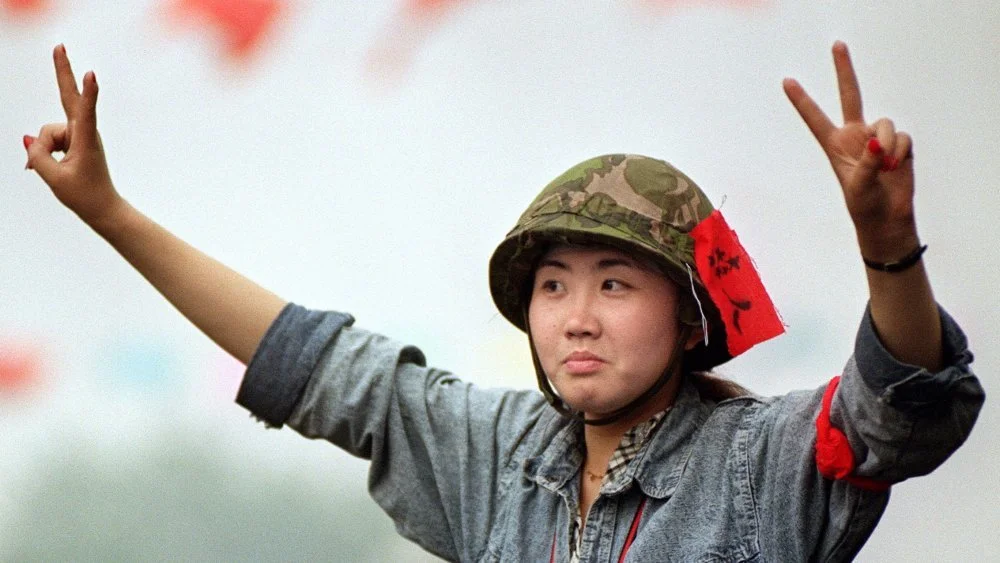 Chars dans la place Tiananmen