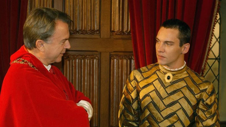 Sam Neill et Jonathan Rhys Meyers sur le tournage des Tudors