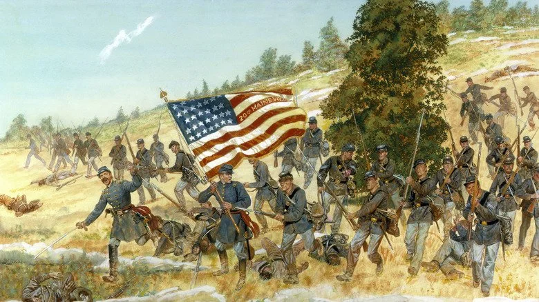 Peinture de la charge de l'Union à Gettysburg