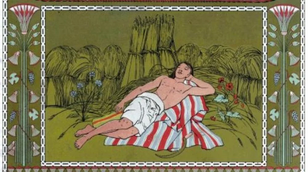 Le rêve de Joseph avec les gerbes de blé