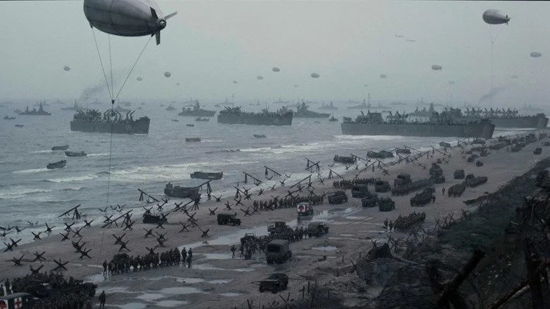Vue aérienne de la plage d'Omaha, Saving Private Ryan