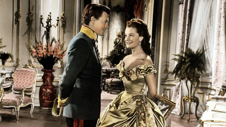 Romy Schneider sur le tournage de Sissi