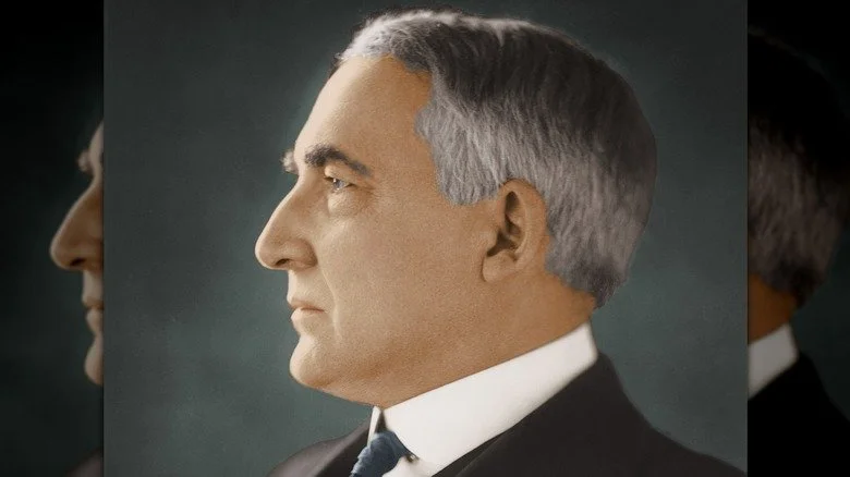 Profil de Warren G. Harding, ancien président des États-Unis
