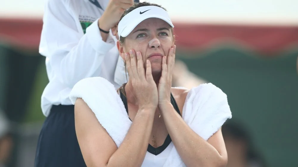 Maria Sharapova après l'annonce