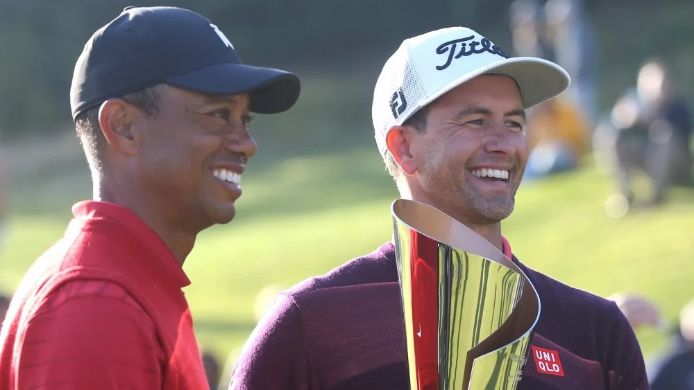 Tiger Woods and Adam Scott