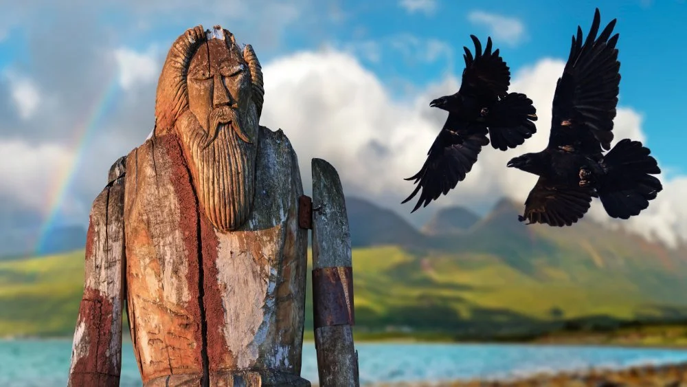 Sculpture représentant Odin