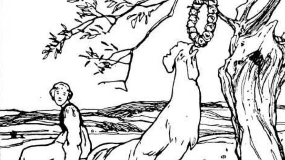 La mort du petit poussin, gravure d'Otto Ubbelohde