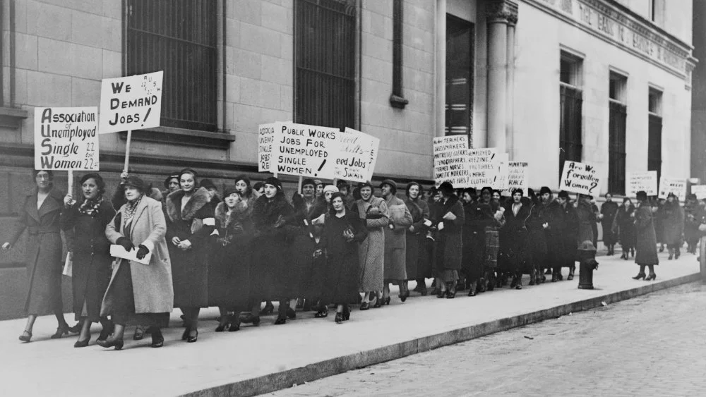 femmes au chômage pendant la Dépression