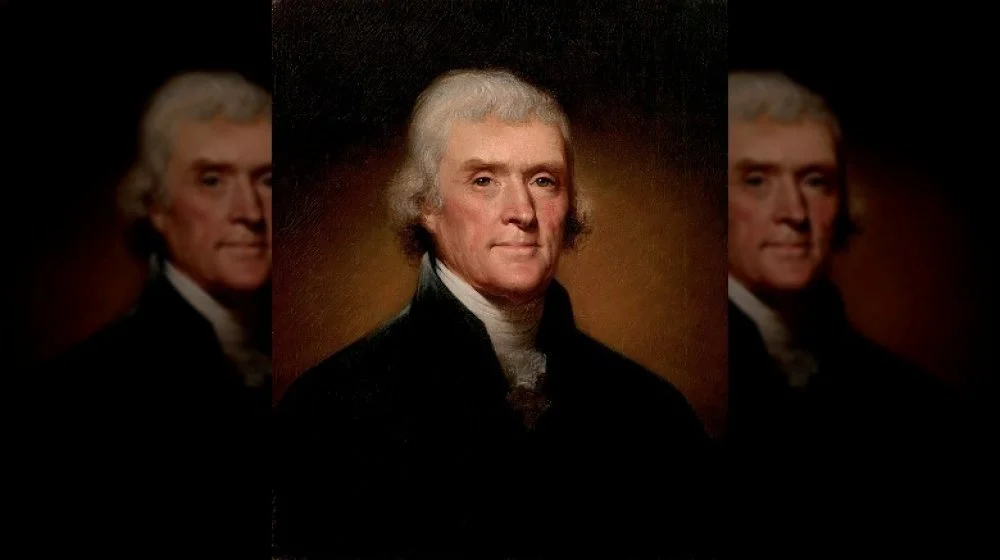 Portrait officiel de Thomas Jefferson (Rembrandt Peale, 1800) (détail)