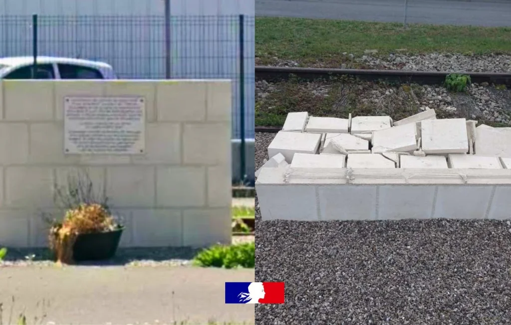 Interpellation de deux ados pour dégradation d'une stèle en Aisne