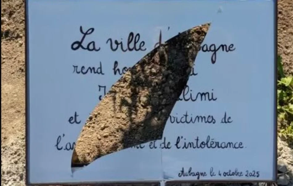 Plaque en hommage à Ilan Halimi dégradée à Aubagne
