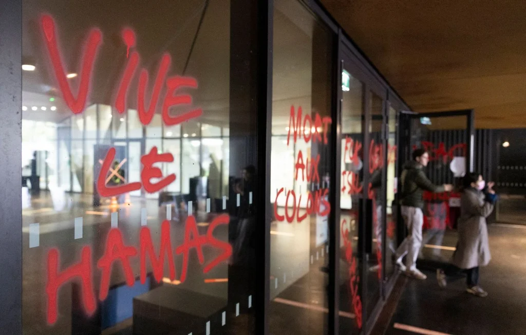 Tags pro-Hamas découverts à Strasbourg sur Sciences Po