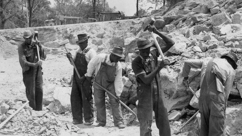 Convict leasing for mining work