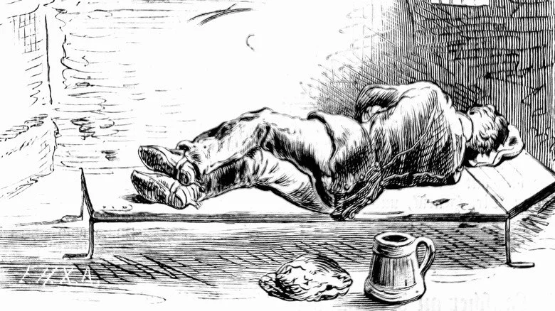 Croquis d'un prisonnier malade