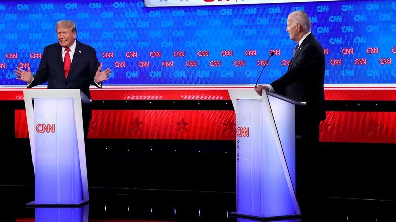 Donald Trump et Joe Biden lors du débat présidentiel