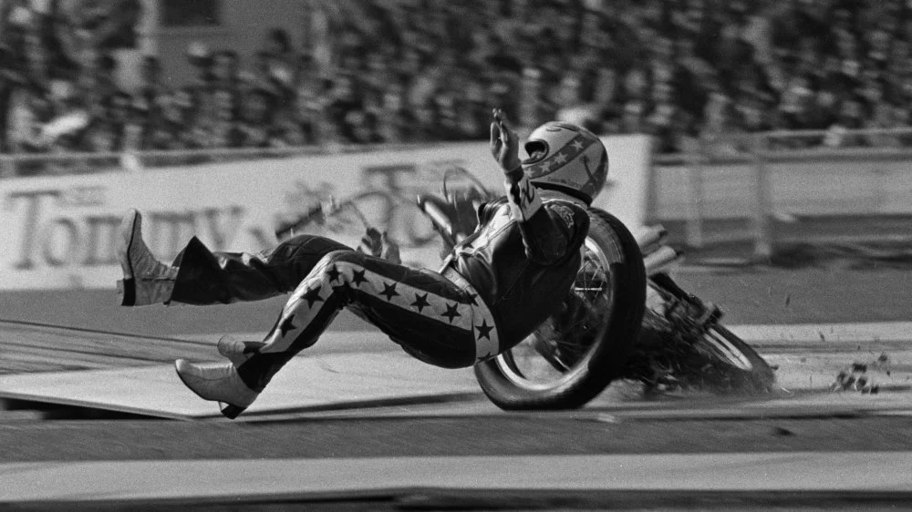 Evel Knievel en action