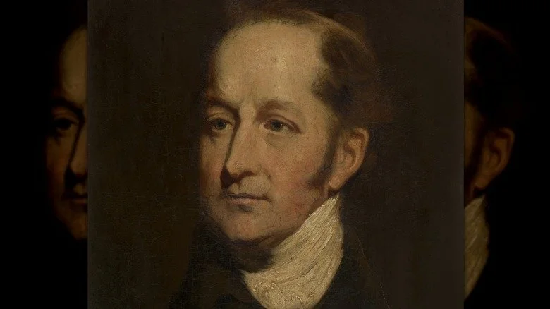 Portrait de Lord Uxbridge avec col blanc et costume sombre